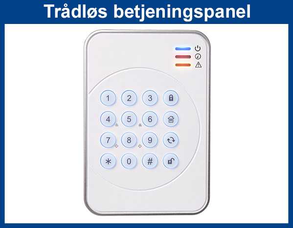 Trådløst betjeningspanel