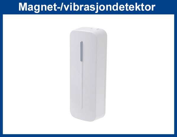 Trådløs magnetkontakt med sjokk og vibrasjondetektor